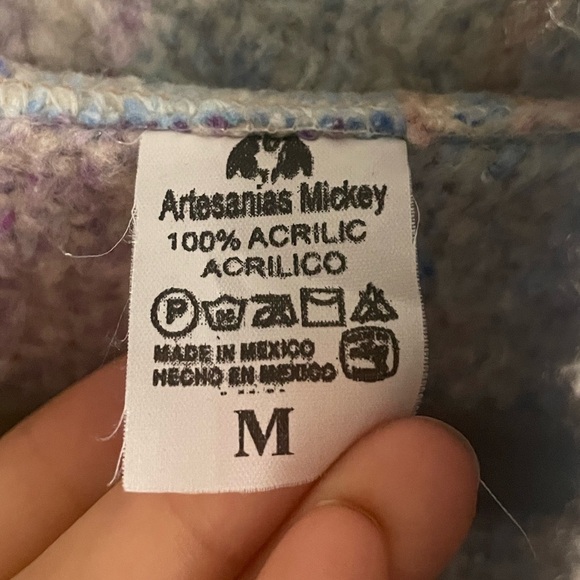 Artesanías Mickey Mexican Baja Pastel Hoodie. Pre-Owned. - Picture 3 of 3
